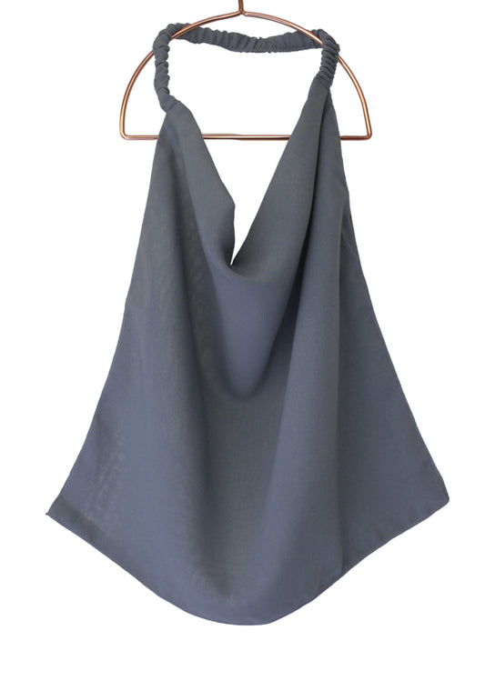 Elastic back Niqab - Dark Grey