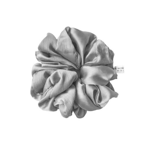 Silk Volumizing Scrunchie - Silver