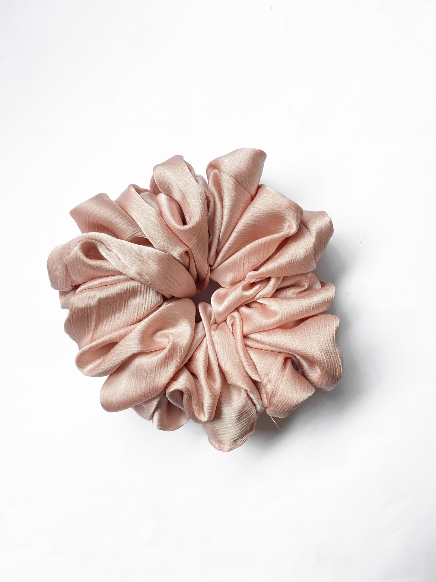 Silk Volumizing Scrunchie-Nude Pink